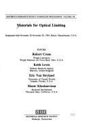 Cover of Materials for optical limiting