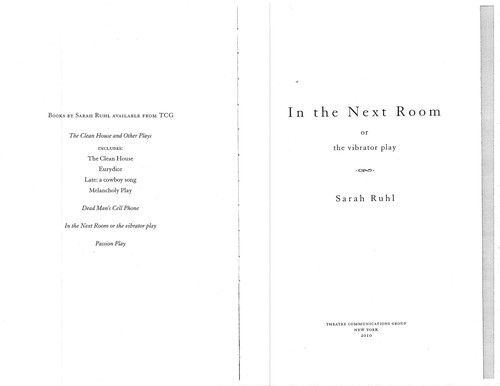 Cover of In the next room, or, The vibrator play