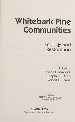 Cover of Whitebark pine communities