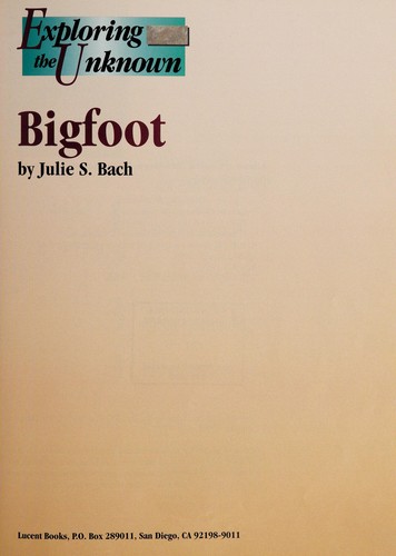 Cover of Bigfoot