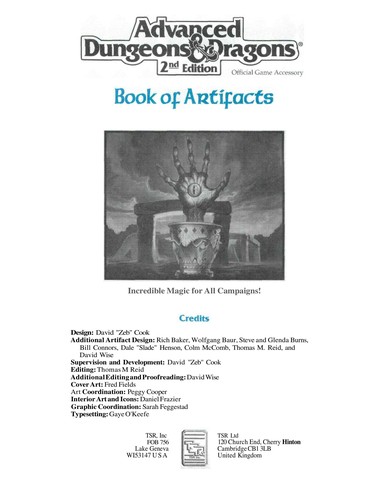 Cover of The Book of Artifacts