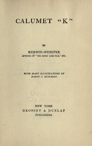 Cover of Calumet "K"