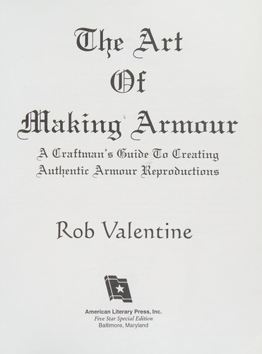 Cover of The art of making armour