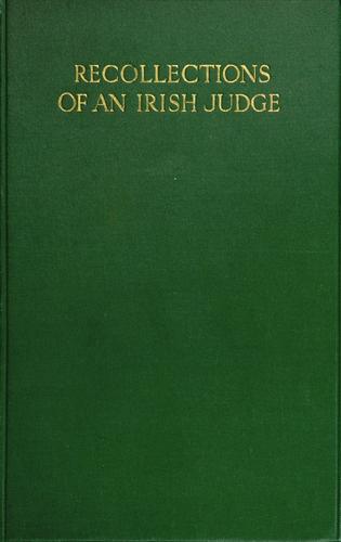 Cover of Recollections of an Irish judge