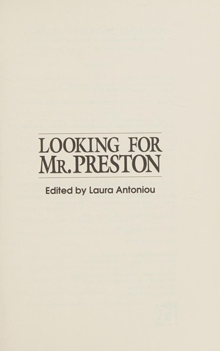 Cover of Looking for Mr. Preston