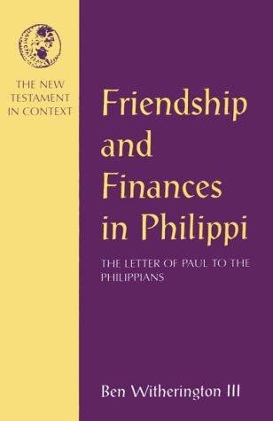 Cover of Friendship and finances in Philippi
