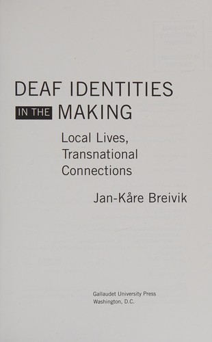 Cover of Deaf identities in the making