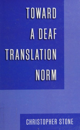 Cover of Toward a deaf translation norm