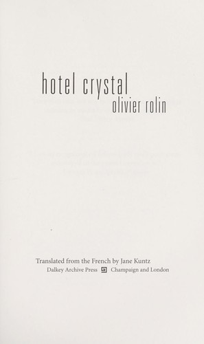 Cover of Hotel Crystal