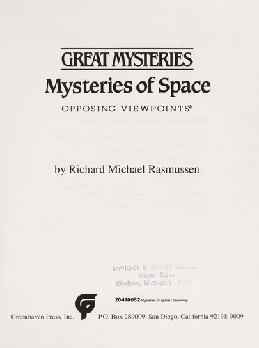 Cover of Mysteries of space