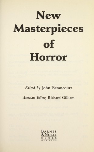 Cover of New Masterpieces of Horror