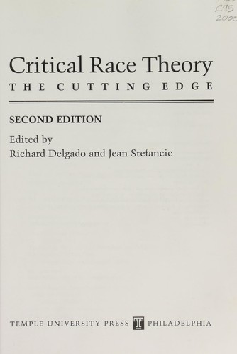 Cover of Critical Race Theory--second edition