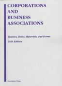 Cover of Corporations and Business Associations Statutes, Rules and Forms