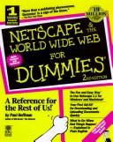 Cover of Netscape and the World Wide Web for dummies