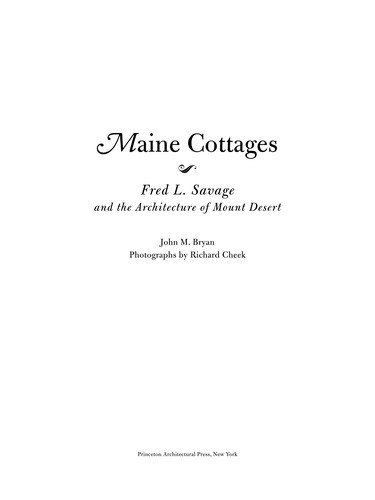 Cover of Maine cottages