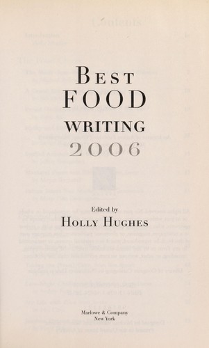 Cover of Best food writing 2006