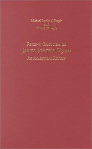 Cover of Recent criticism of James Joyce's Ulysses