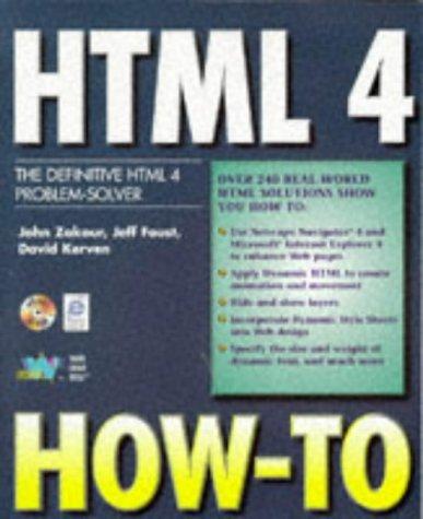 Cover of HTML 4 how-to