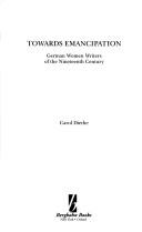 Cover of Towards emancipation