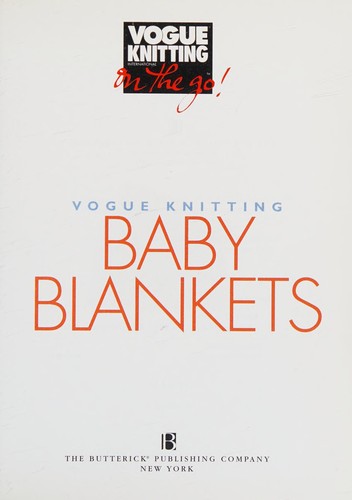 Cover of Vogue knitting baby blankets