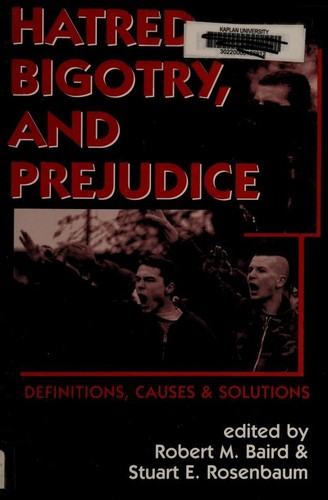Cover of Hatred, bigotry, and prejudice