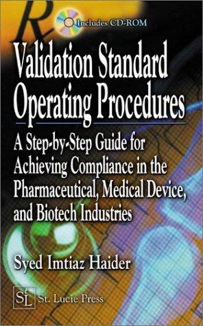 Cover of Validation standard operating procedures