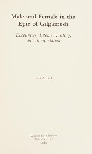 Cover of Male and Female in the Epic of Gilgamesh
