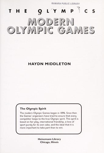Cover of Modern Olympic games