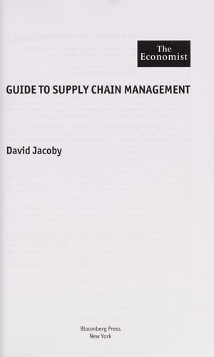 Cover of Guide to supply chain management