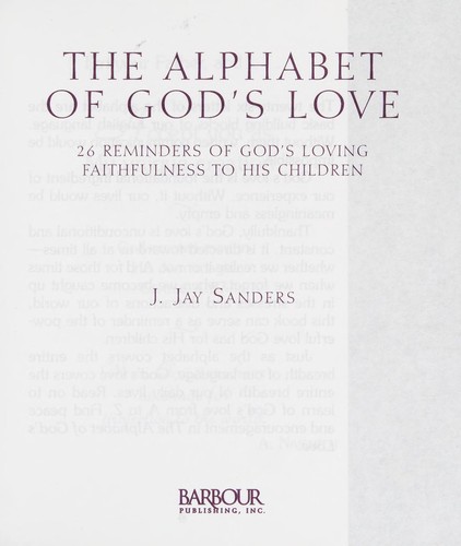 Cover of The alphabet of God's love