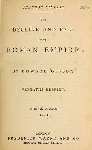 Cover of The decline and fall of the Roman Empire