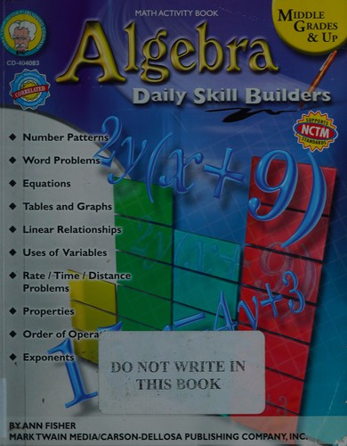 Cover of Algebra, Grades 6 - 12