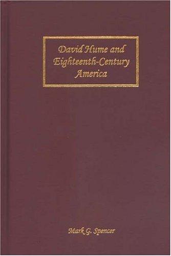 Cover of David Hume and eighteenth-century America