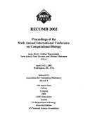 Cover of RECOMB 2002