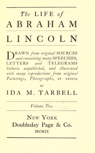 Cover of The life of Abraham Lincoln
