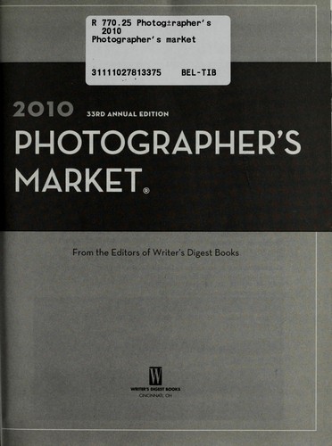 Cover of 2010 photographer's market