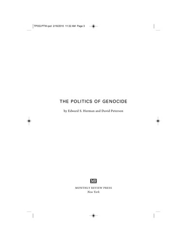 Cover of The Politics of Genocide