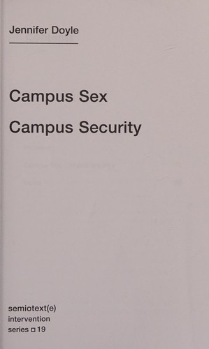 Cover of Campus Sex, Campus Security