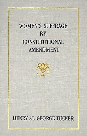 Cover of Woman's suffrage by constitutional amendment