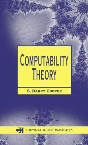 Cover of Computability Theory (Chapman Hall/Crc Mathematics Series)