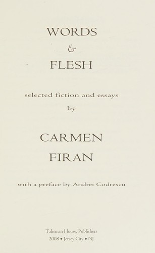 Cover of Words & flesh