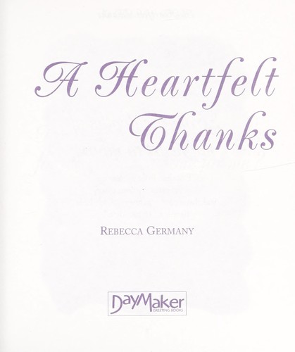 Cover of A Heartfelt Thanks