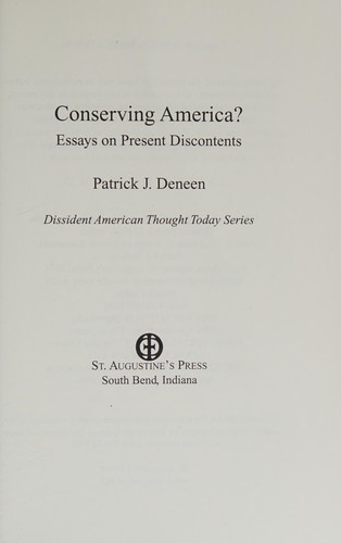 Cover of Conserving America?