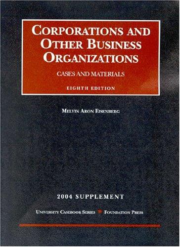 Cover of 2004 Supplement to Corporation and Other Business Organizations