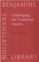 Cover of Challenging the traditional axioms
