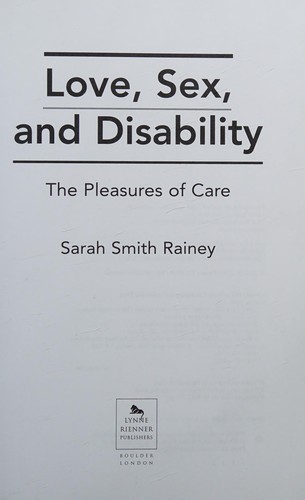 Cover of Love, sex, and disability