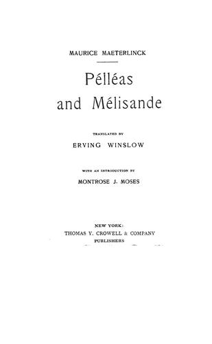 Cover of Pélléas and Mélisande