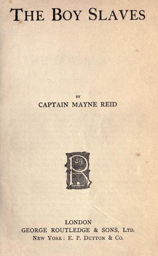 Cover of The boy slaves