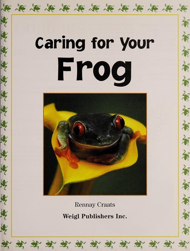 Cover of Caring for your frog