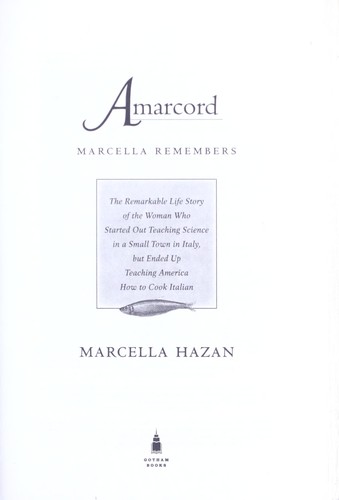 Cover of Amarcord, Marcella remembers